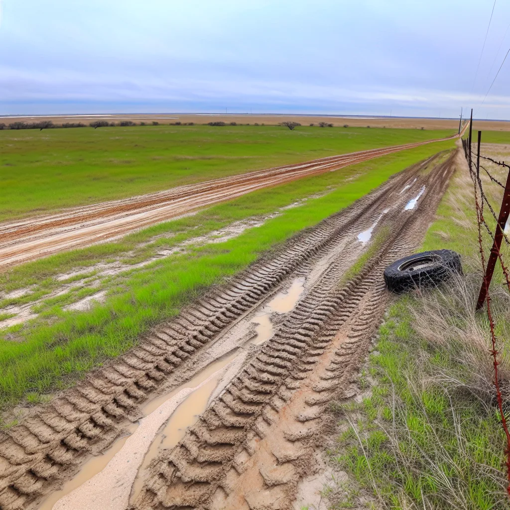 Rural acreage with open grassland and conifer forest in Galveston County, Texas