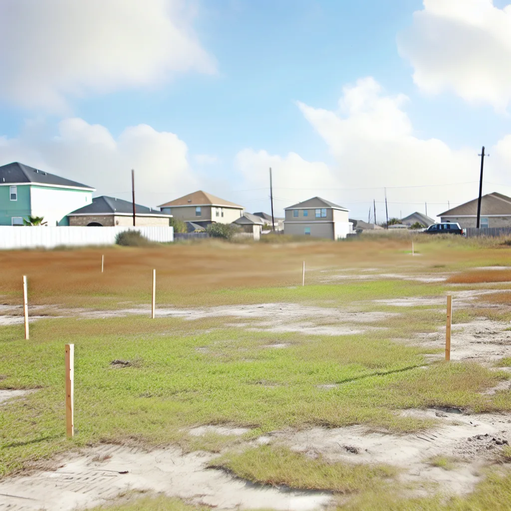 Cleared vacant residential lot for sale in Galveston County, Texas