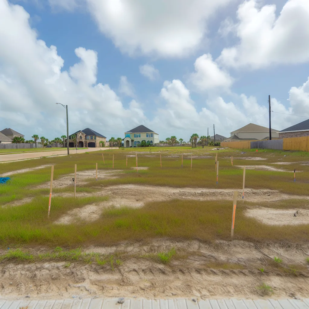Cleared vacant residential lot for sale in Galveston, Texas