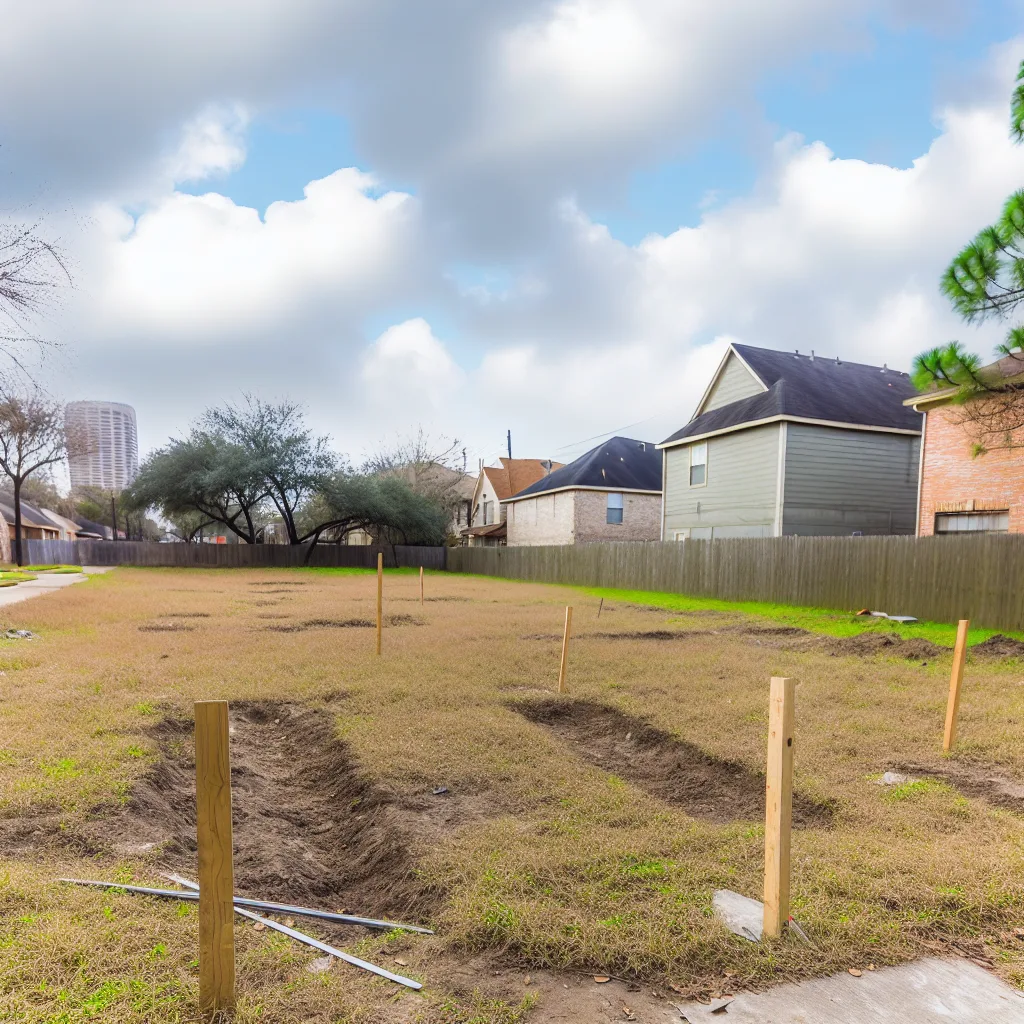 Cleared vacant residential lot for sale in Houston, Texas