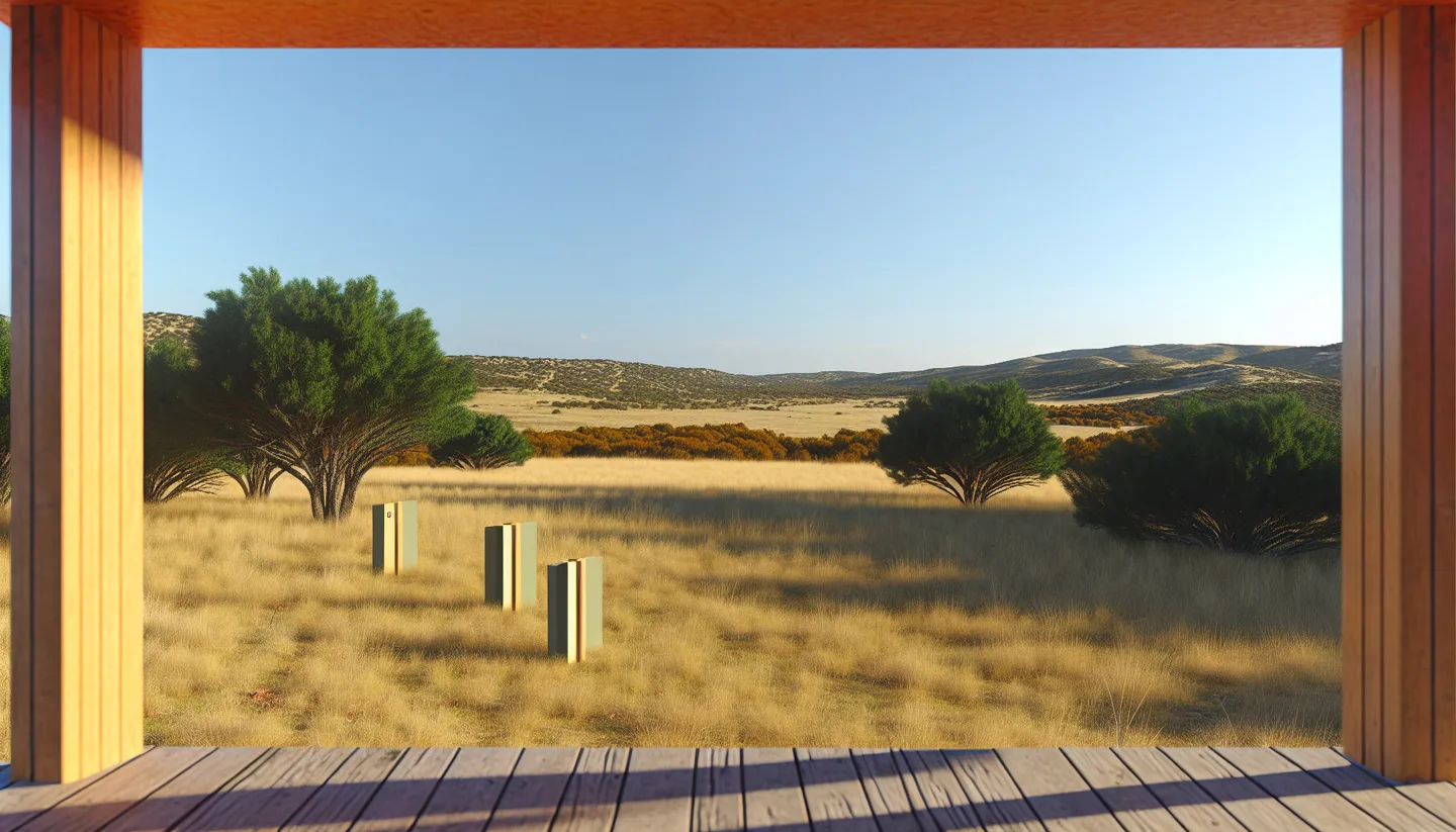 Porch view overlooking a vacant lot for sale in Texas